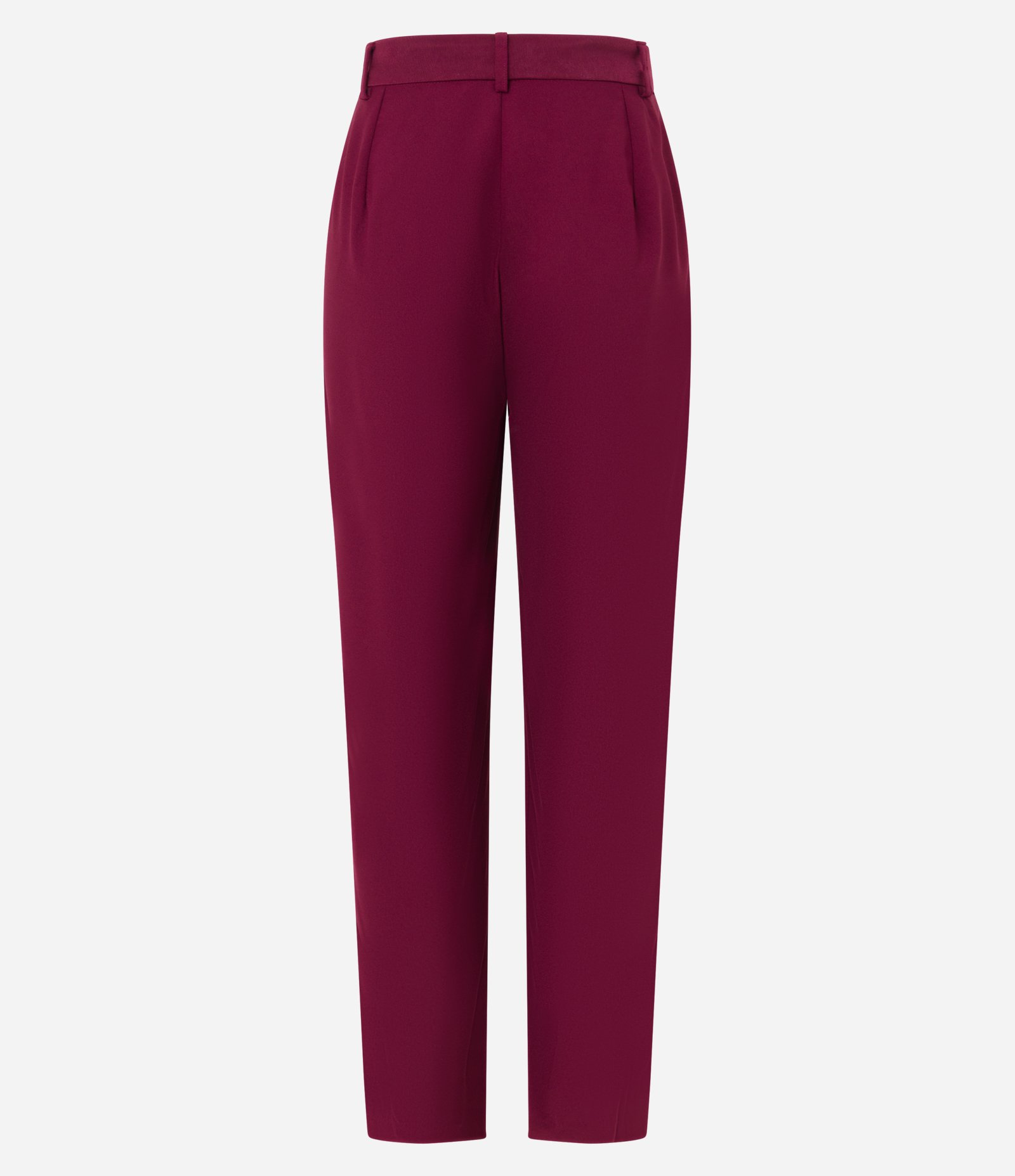 Calça Cenoura em Alfaiataria com Pregas Frontais Vermelho Bordô 5