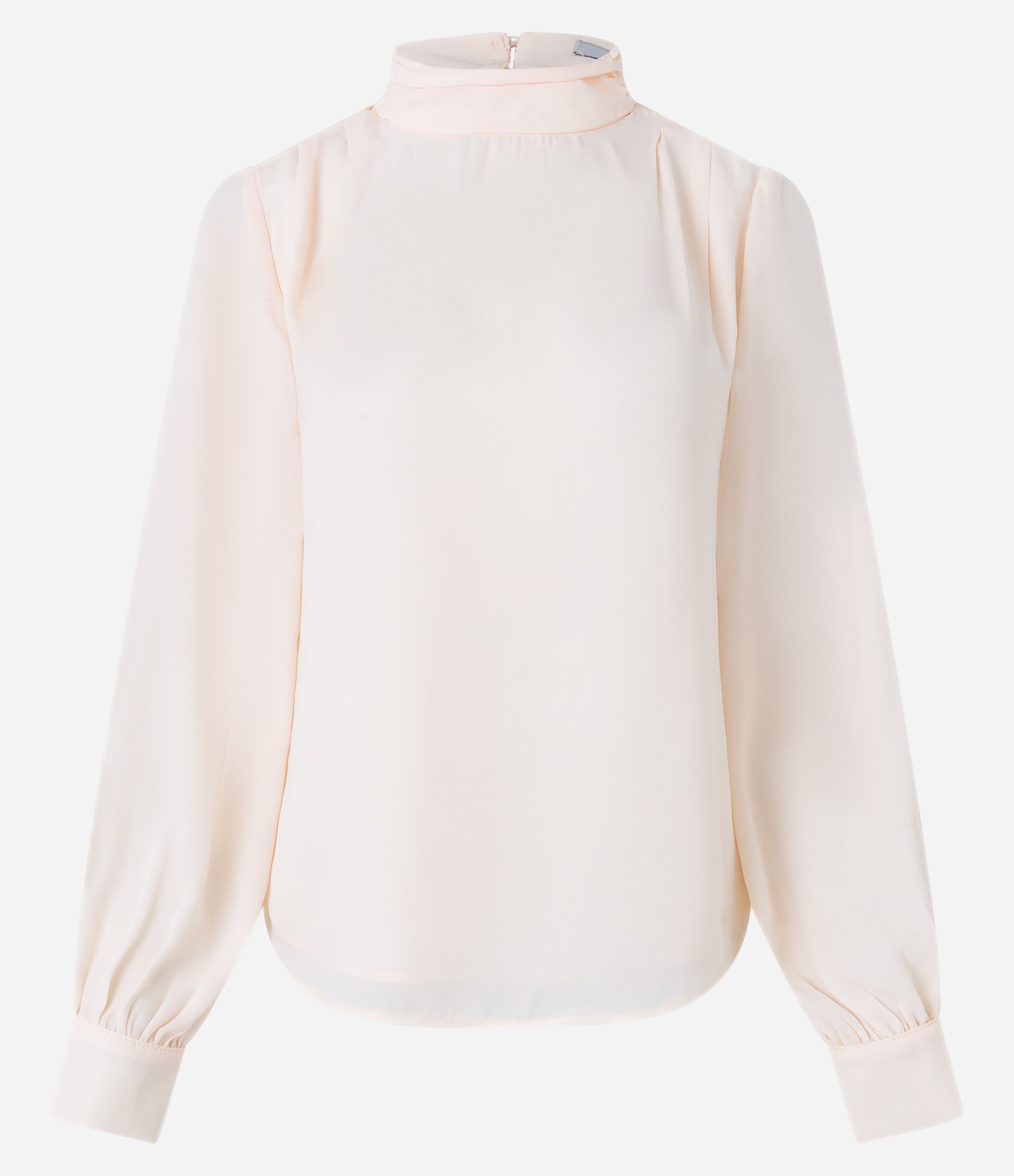 Blusa em Crepe com Gola Alta e Decote Degagê nas Costas Off White 7