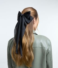 Presilha de Cabelo em Chiffon com Laço Duplo