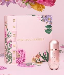 Kit Perfume Carolina Herrera 212 VIP Rose Eau de Parfum 80 ml + Creme Corporal 100 ml + Eau de Parfum 10 ml