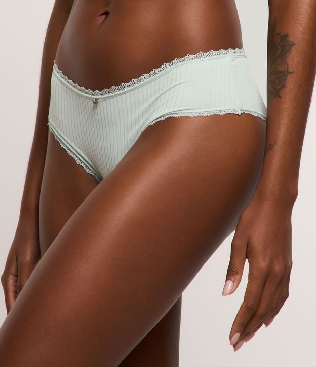 Kit 02 Calcinhas Boyshort em Poliamida com Detalhe Rendado