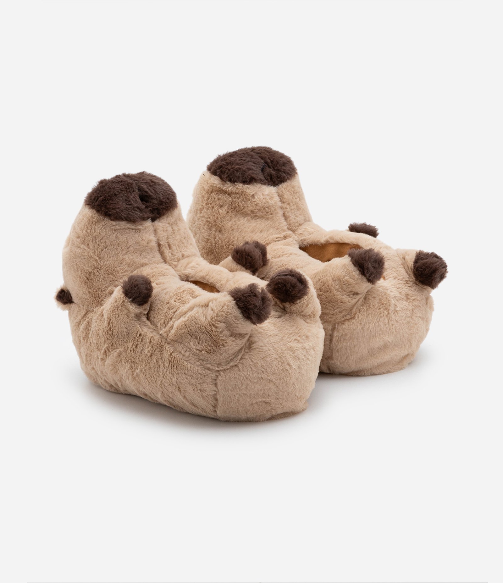 Pantufa Fechada com Estampa Capivara 3D Bege/Marrom 4