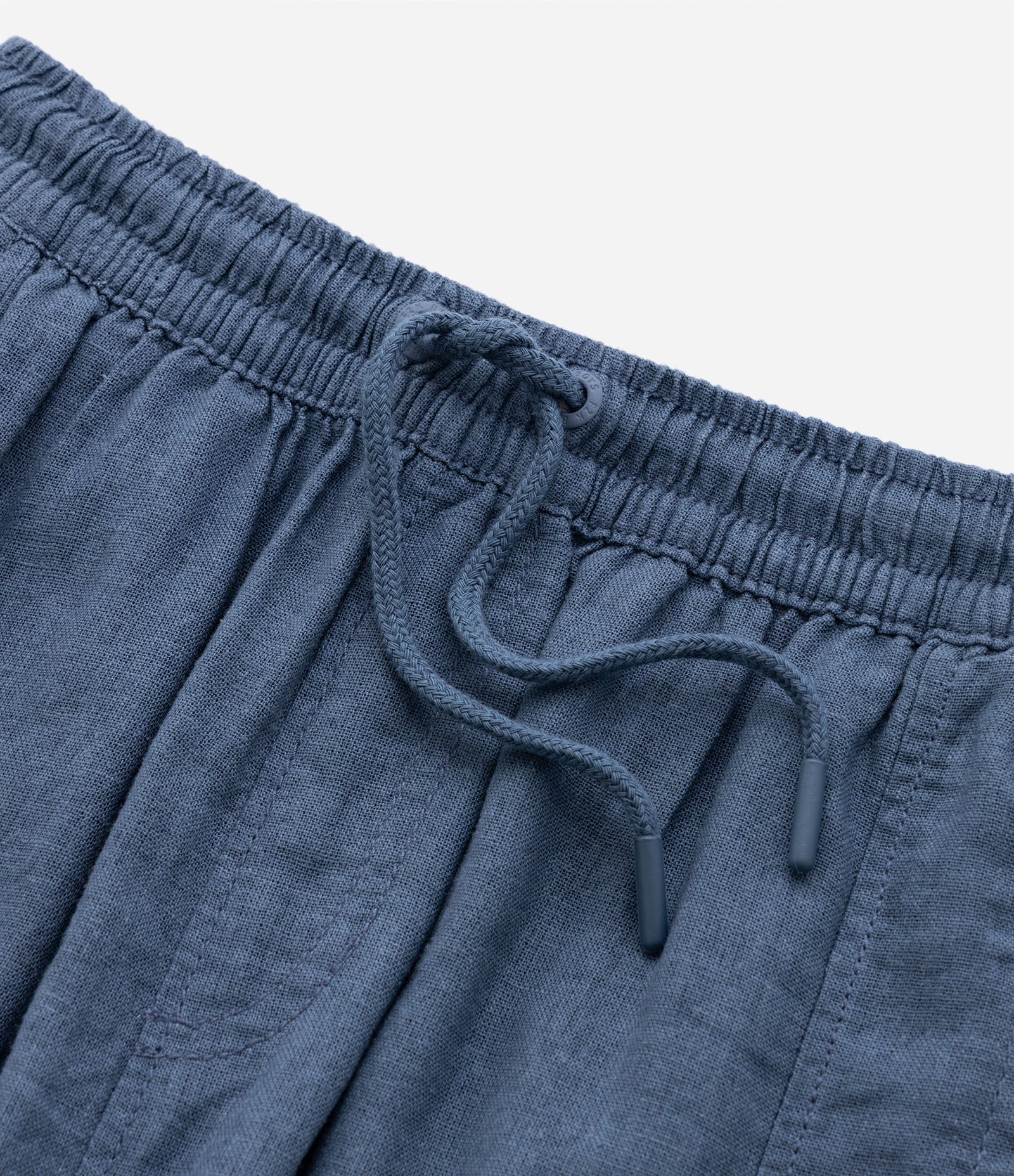 Bermuda em Linho com Cordão no Cós e Fendinha Lateral - Tam 5 a 14 Anos Azul 7