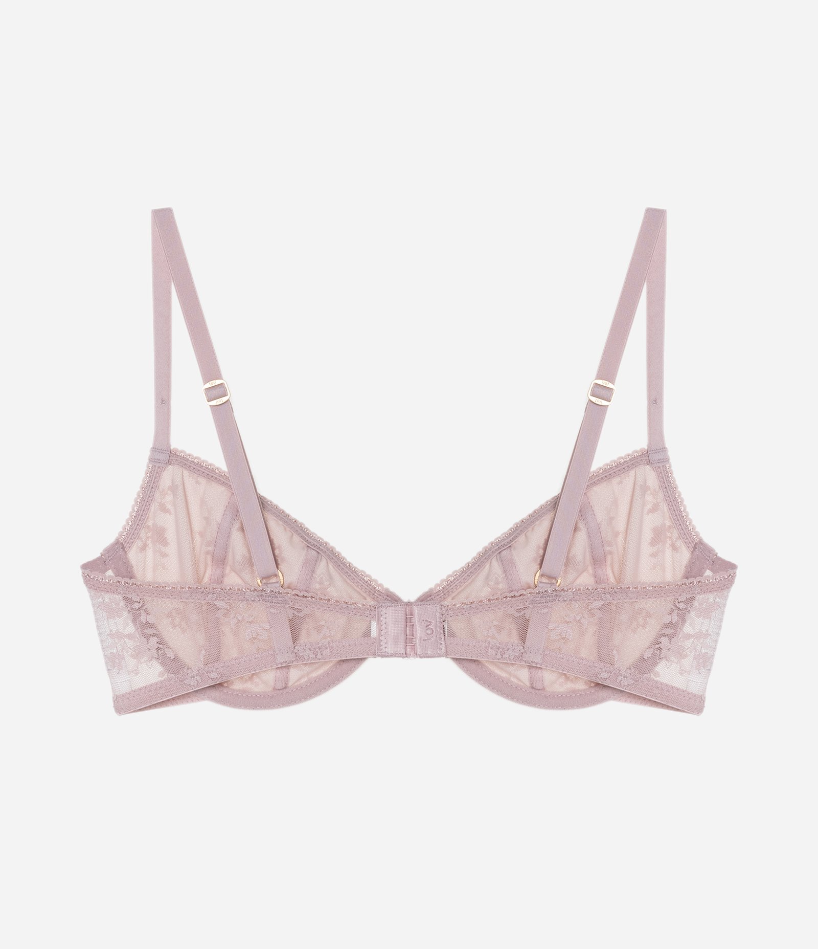 Sutiã sem Bojo e com Aro em Laise Floral Roxo 6