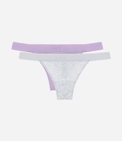 Kit 02 Calcinhas String Fio em Viscose