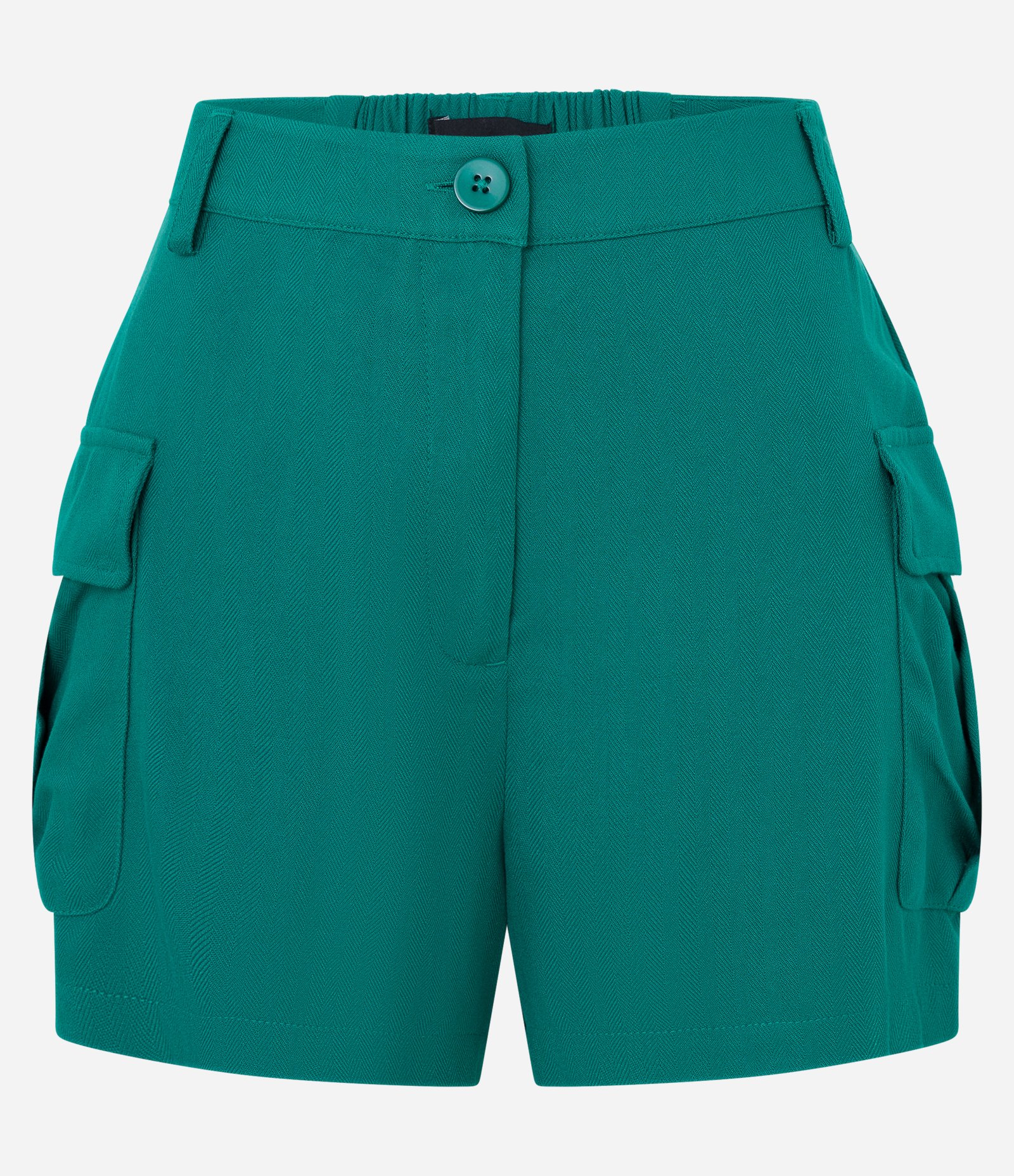 Short em Viscose Creponada com Bolsos Cargo Verde 5