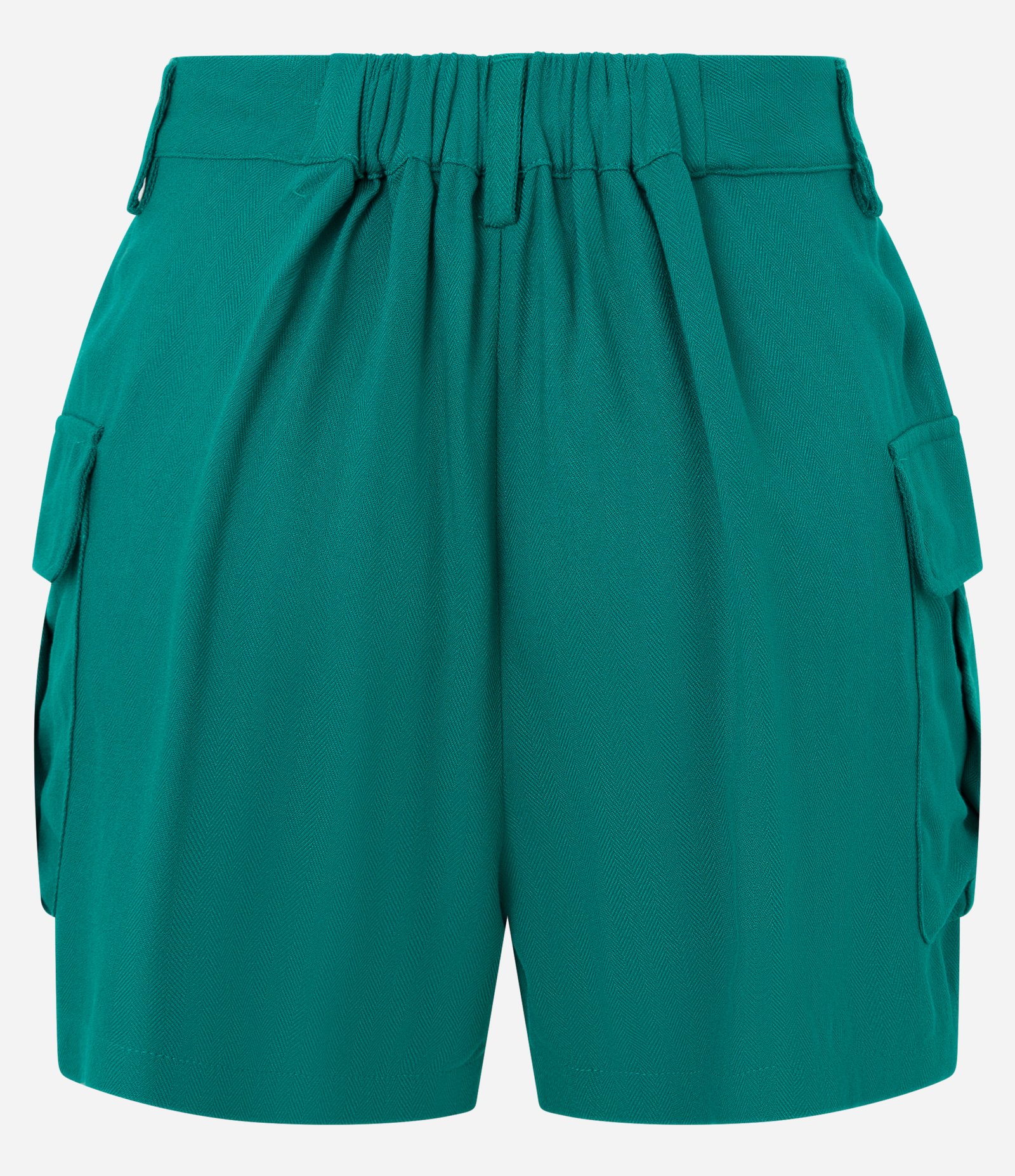 Short em Viscose Creponada com Bolsos Cargo Verde 6