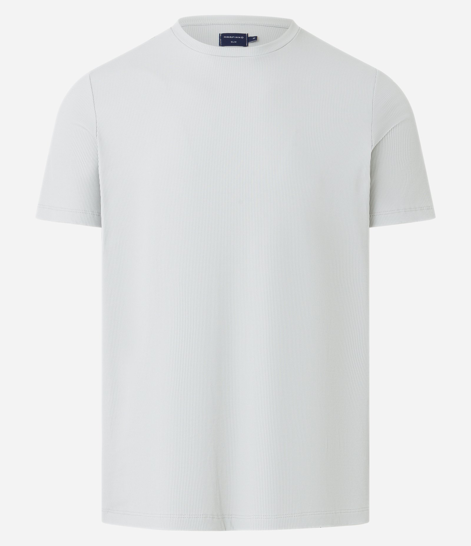 Camiseta Slim Performance com Textura Canelada Cinza 6