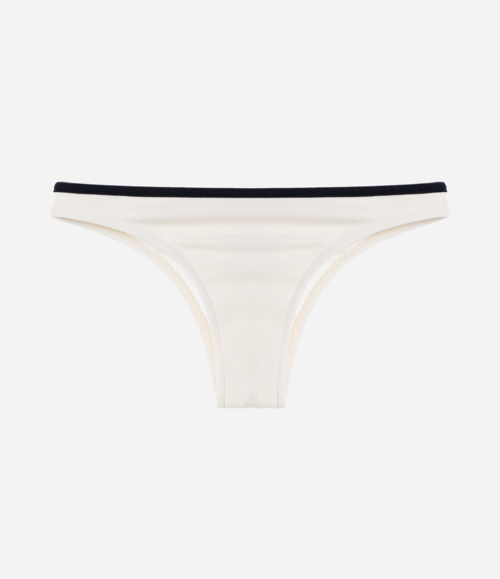 Biquíni Calcinha Básica em Microfibra com Viés Contrastante no Cós Off White 5