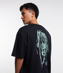 Camiseta Relaxed em Algodão com Estampa Lil Wayne