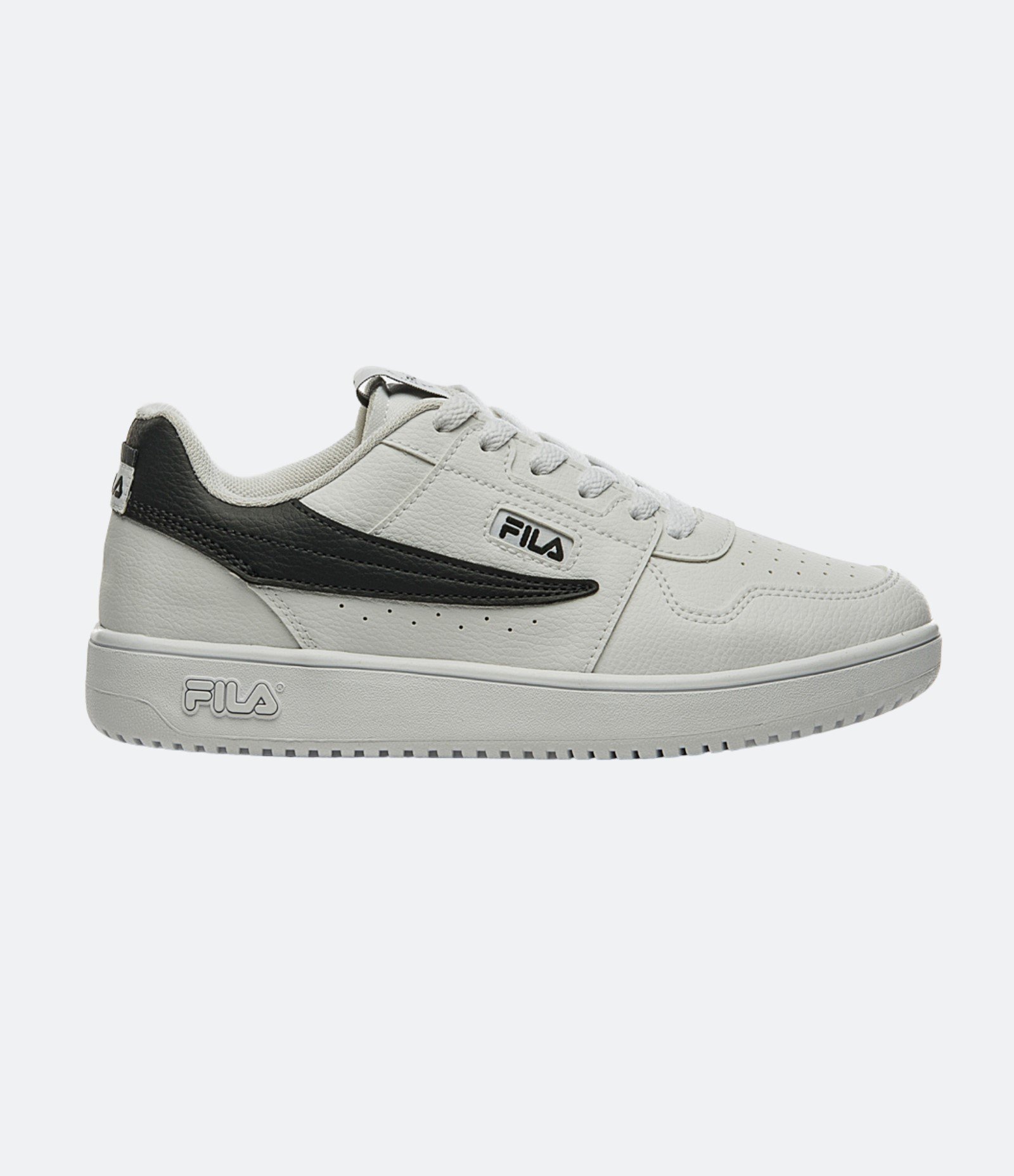 Tênis em PU com Texturas Fila Branco/Preto 1