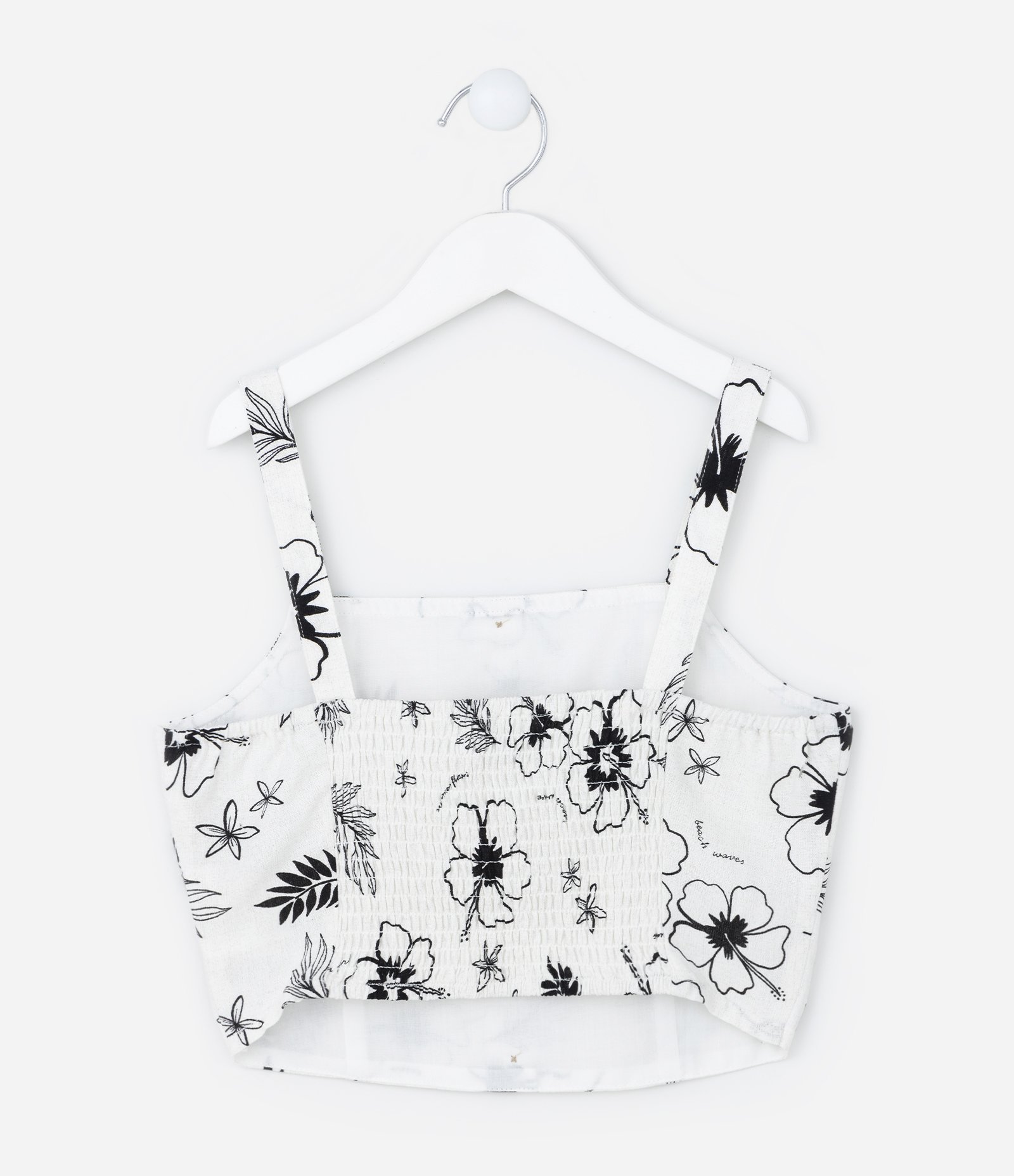 Blusa Infantil Floral com Botõezinhos - Tam 5 a 14 Anos Branco 2
