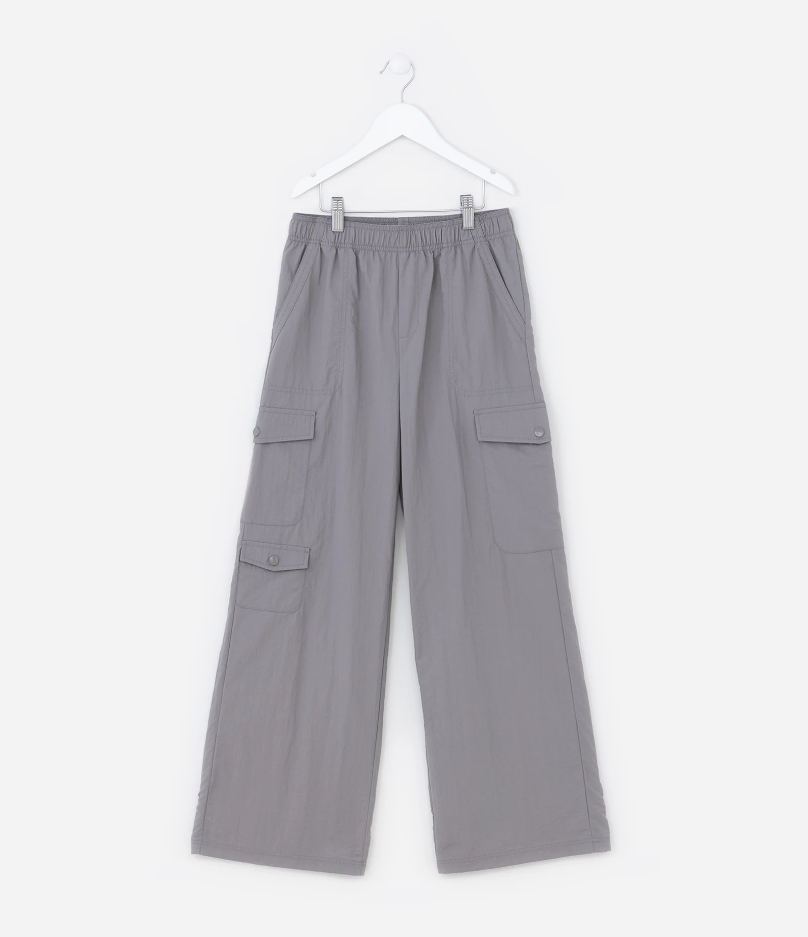 Calça Cargo Infantil em Microfibra com Bolsos Laterais - Tam 5 a 14 Anos Cinza 1