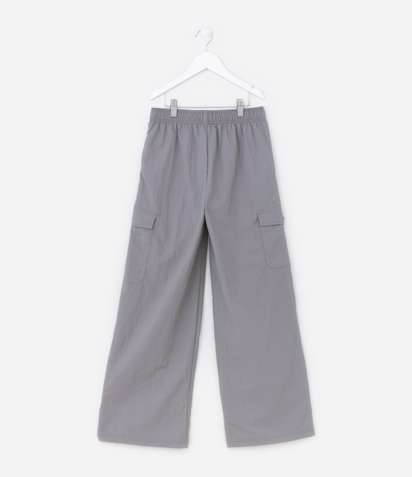 Calça Cargo Infantil em Microfibra com Bolsos Laterais - Tam 5 a 14 Anos Cinza 2