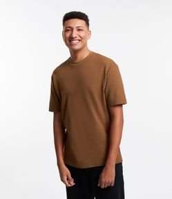 Camiseta Boxy em Algodão Texturizada