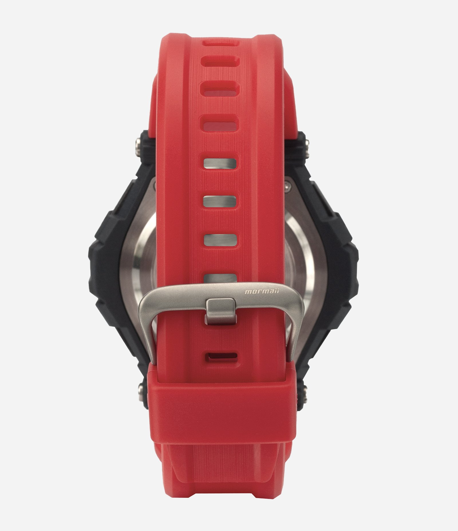 Relógio Masculino Mormaii Digital com Pulseira de Silicone e Caixa de Plástico Vermelho 3