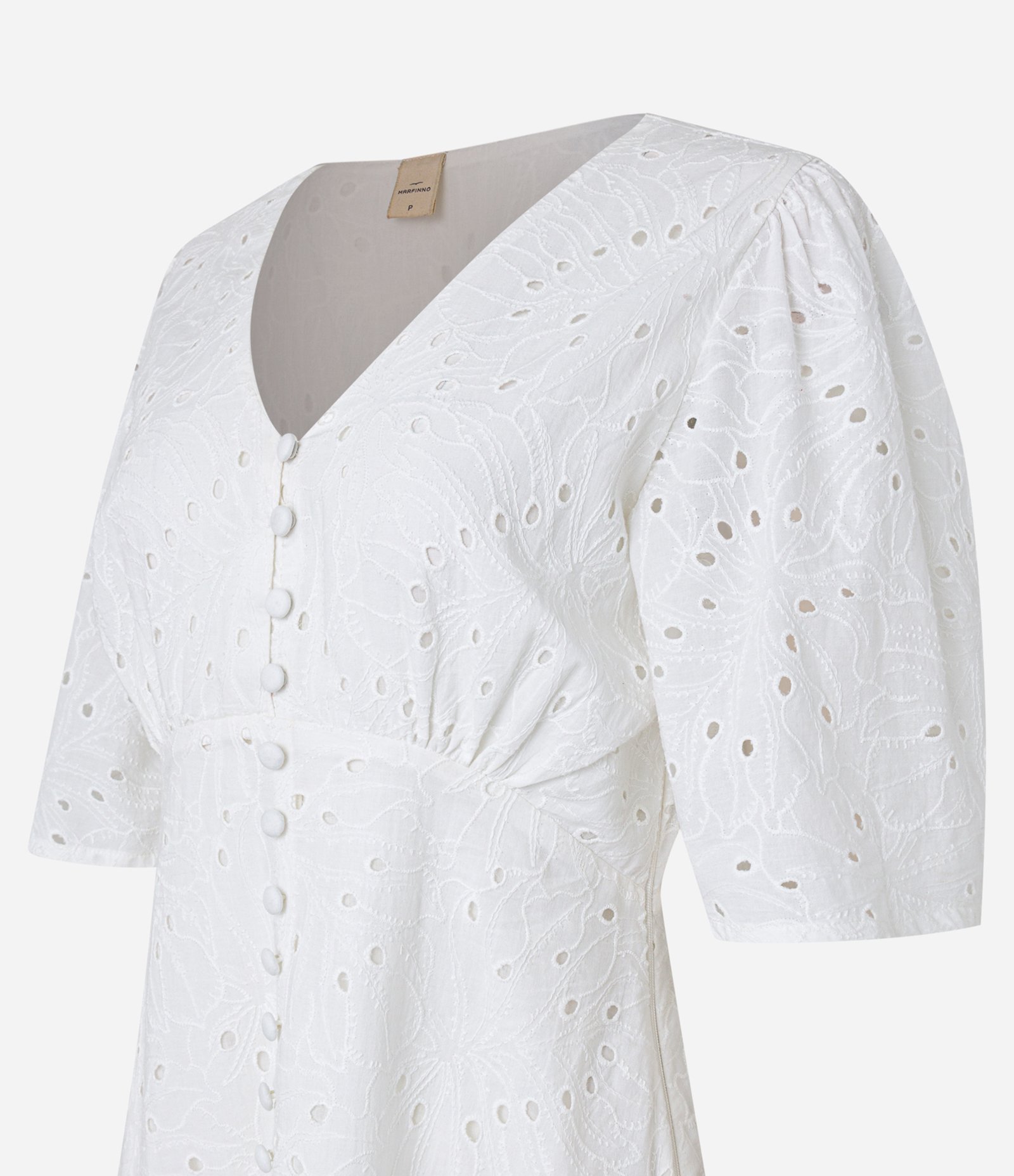 Vestido Evasê Midi em Laise com Abotoamento 6