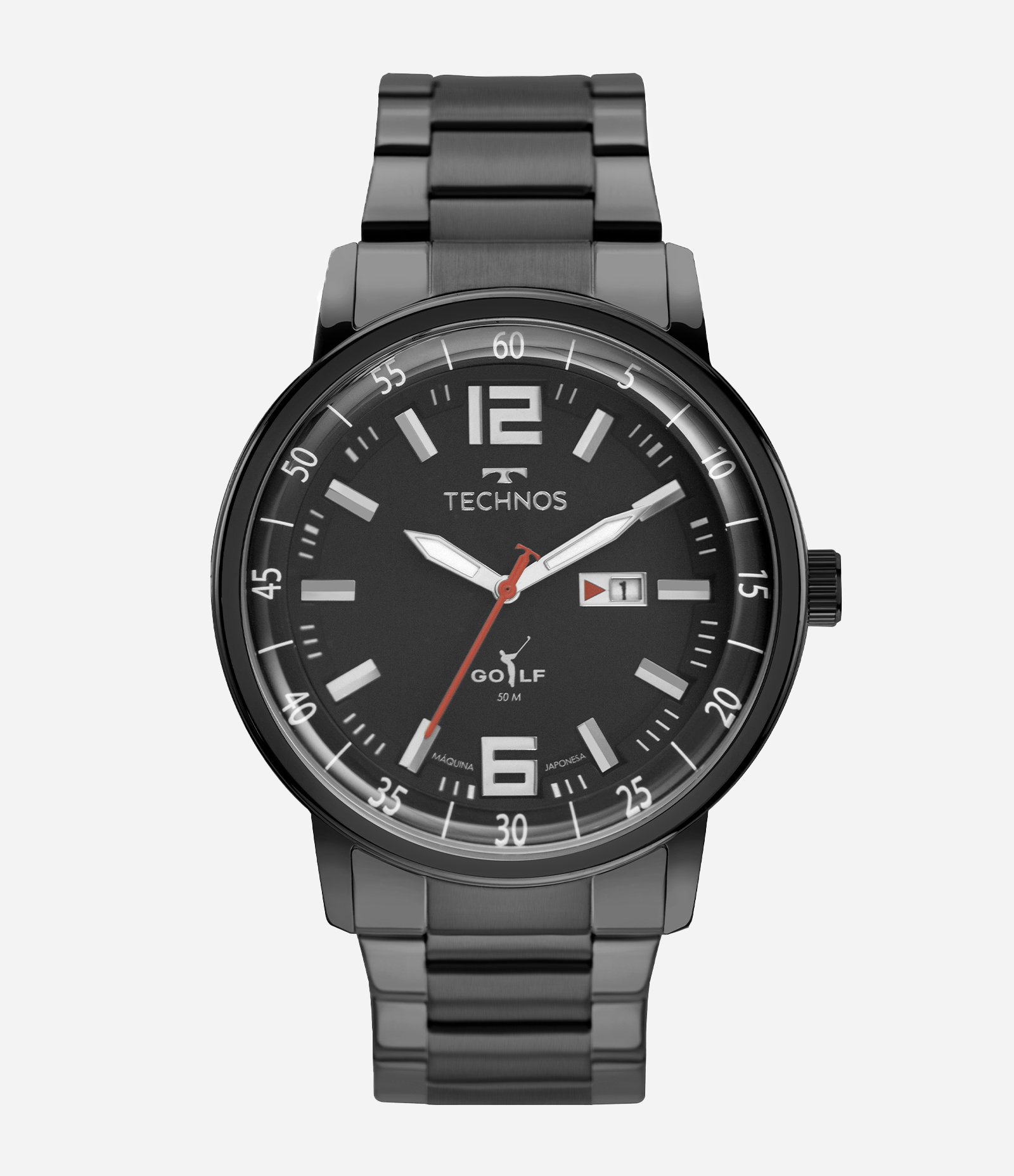 Relógio Masculino Technos Analógico com Caixa em Aço e Pulseira em Aço  Preto 1