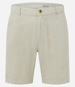 Bermuda Slim Texturizada em Linho com Algodão