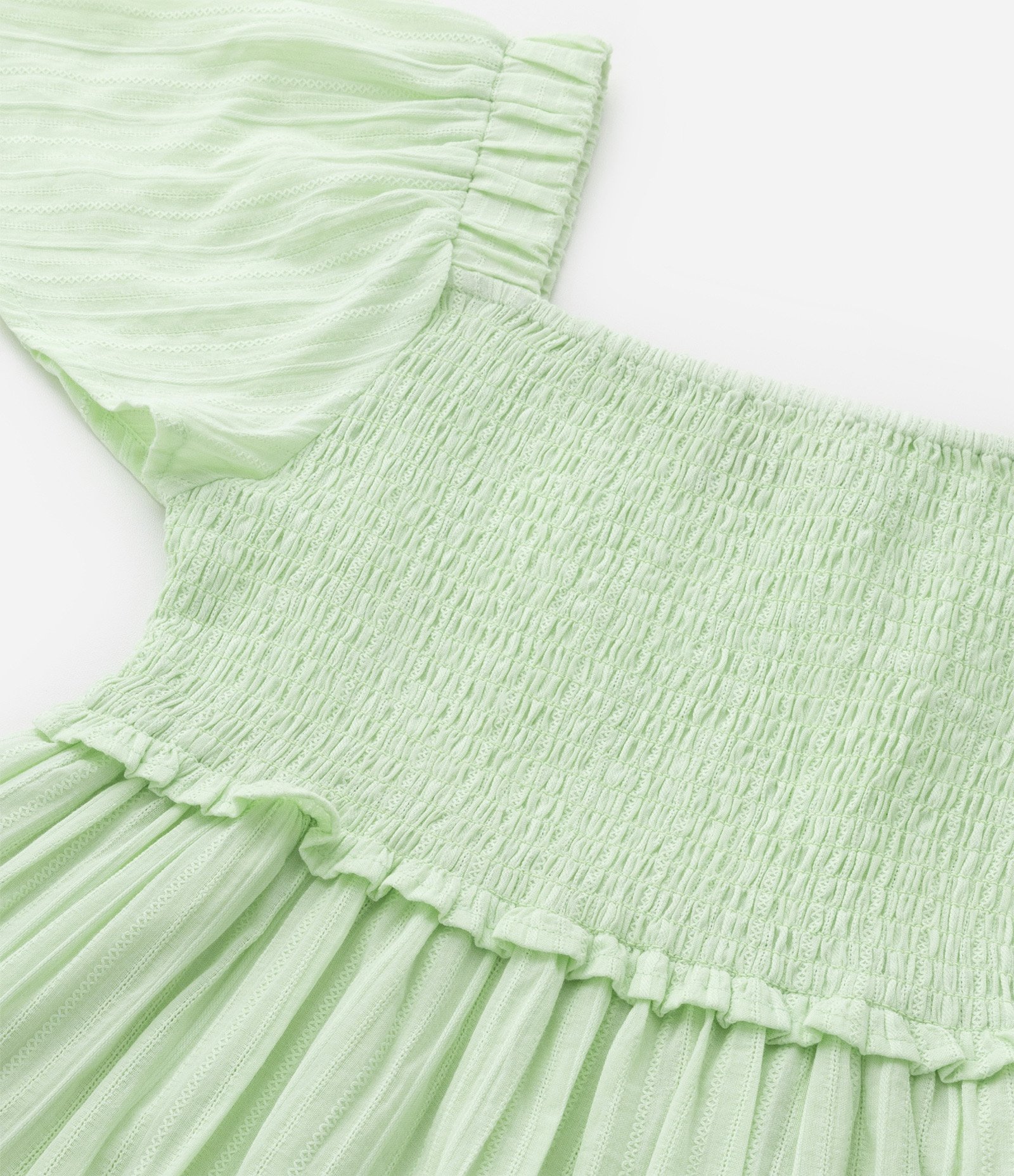 Vestido Infantil em Laise com Textura - Tam 5 a 14 Anos Verde 7