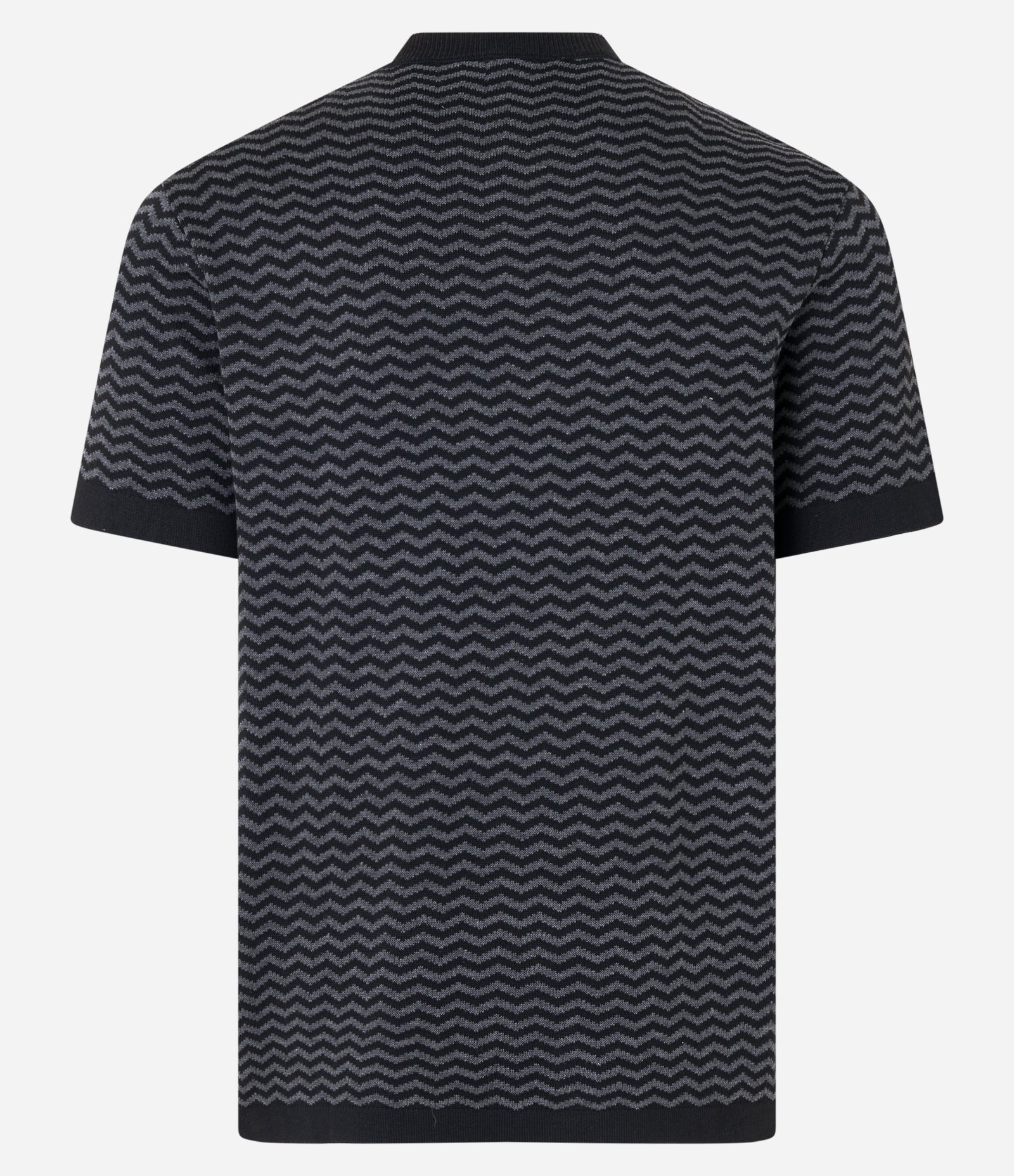 Camiseta com Textura e Estampa Zig Zag Preto/ Cinza 7