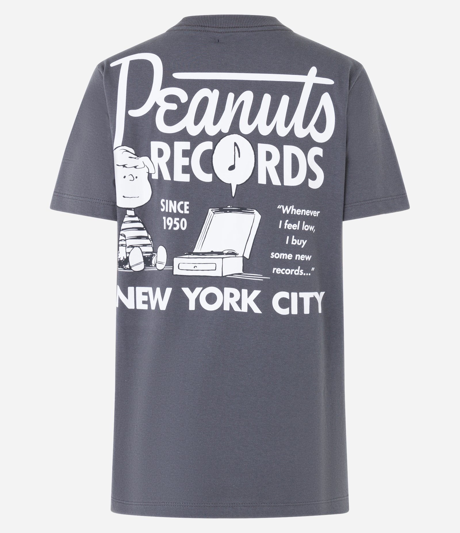 Camiseta Manga Curta em Algodão com Snoopy Estampado Cinza 6