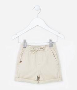 Bermuda Infantil em Sarja com Barra Dobradinha - Tam 1 a 4 anos