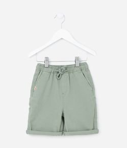 Bermuda Infantil em Sarja com Barra Dobradinha - Tam 1 a 4 anos