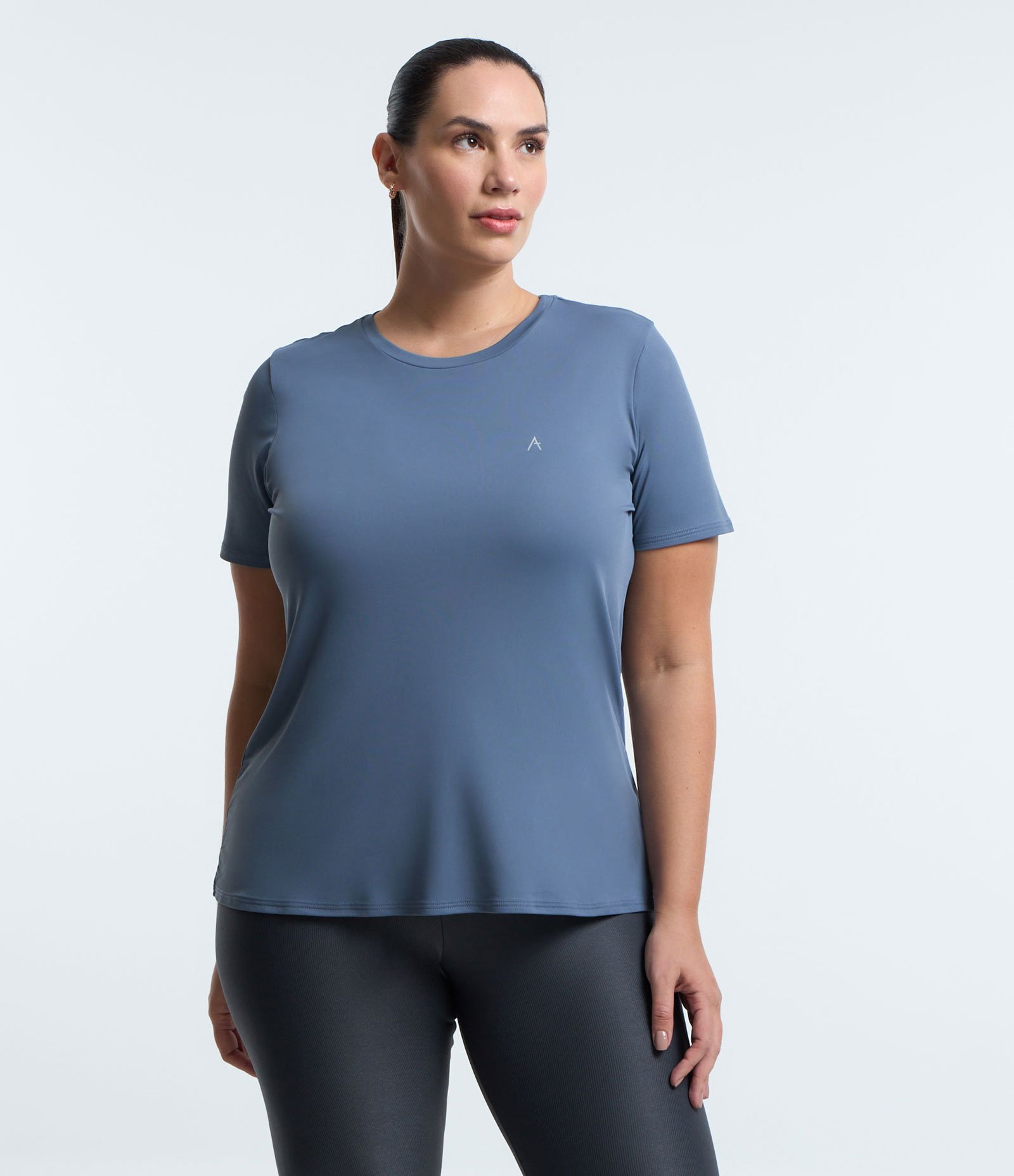 Camiseta Esportiva com Tecnologia Dry Curve & Plus Size Cinza 3