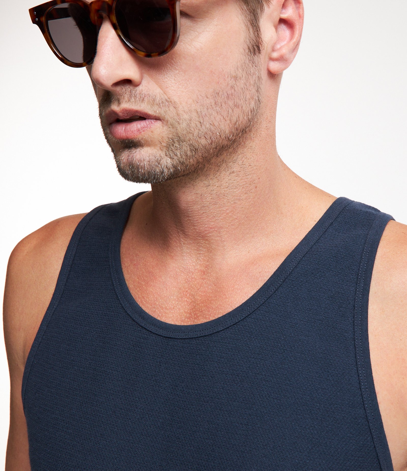 Camiseta Regata Casual Básica Azul Escuro 3