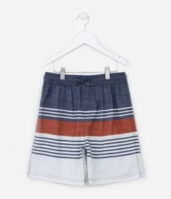Bermuda Infantil com Estampa Blocos de Cor - Tam 5 a 14 Anos