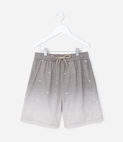 Bermuda Infantil em Microfibra com Estampa Degradê - Tam 5 a 14 Anos