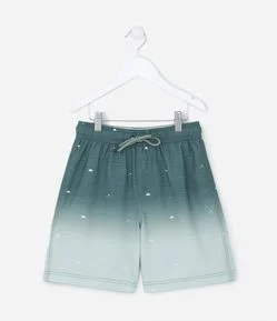 Bermuda Infantil com Estampa Degradê - Tam 5 a 14 Anos