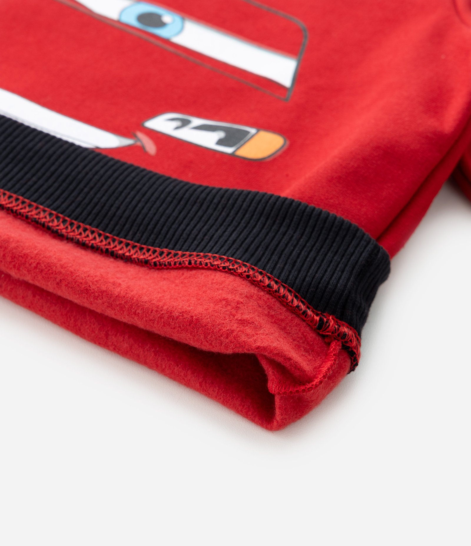 Conjunto Infantil em Moletom Quentinho com Estampa Relâmpago McQueen - Tam 2 a 5 anos Preto/Vermelho 12