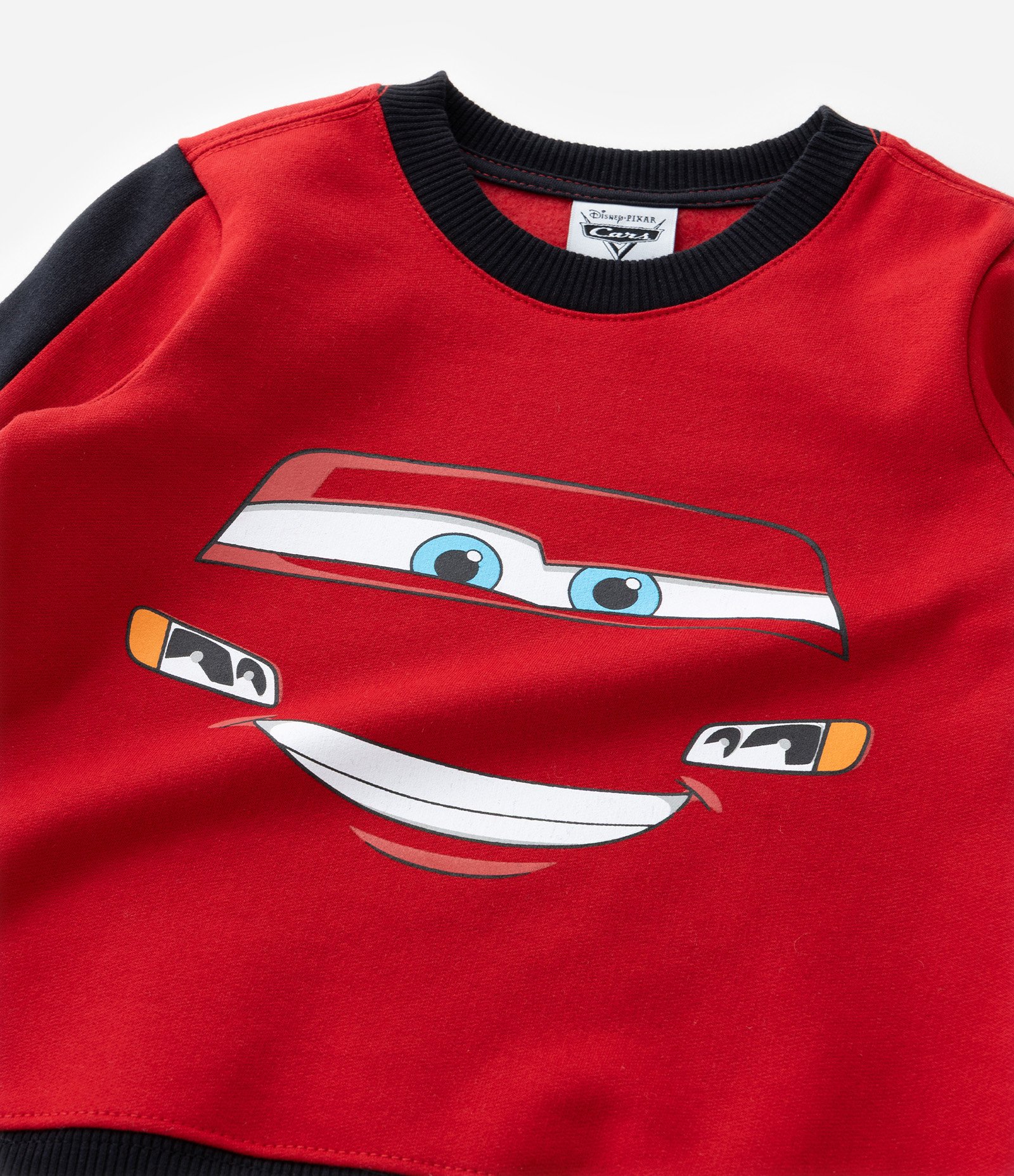 Conjunto Infantil em Moletom Quentinho com Estampa Relâmpago McQueen - Tam 2 a 5 anos Preto/Vermelho 14