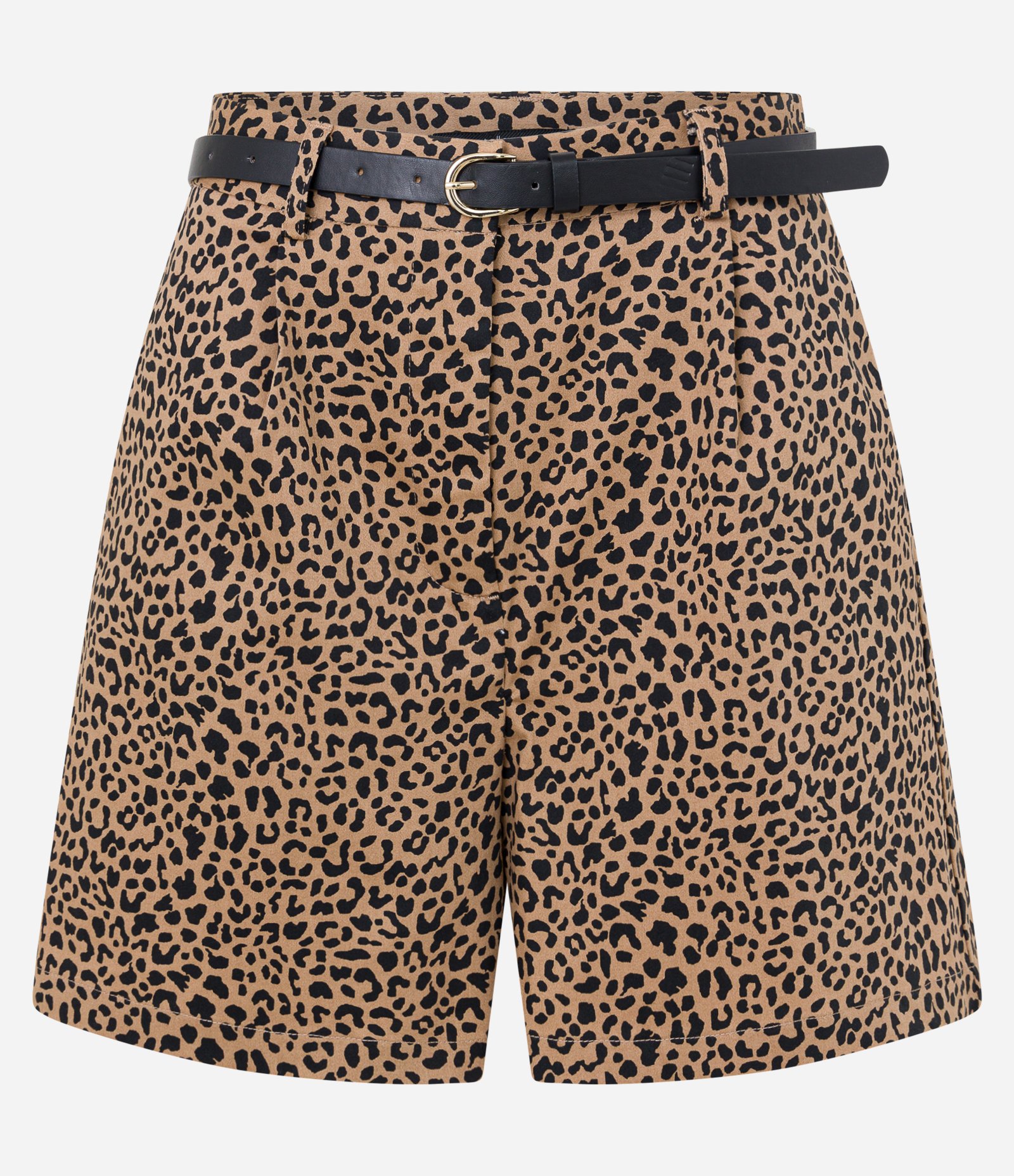 Short Alfaiatado com Cinto Estreito e Estampa de Onça Marrom 5