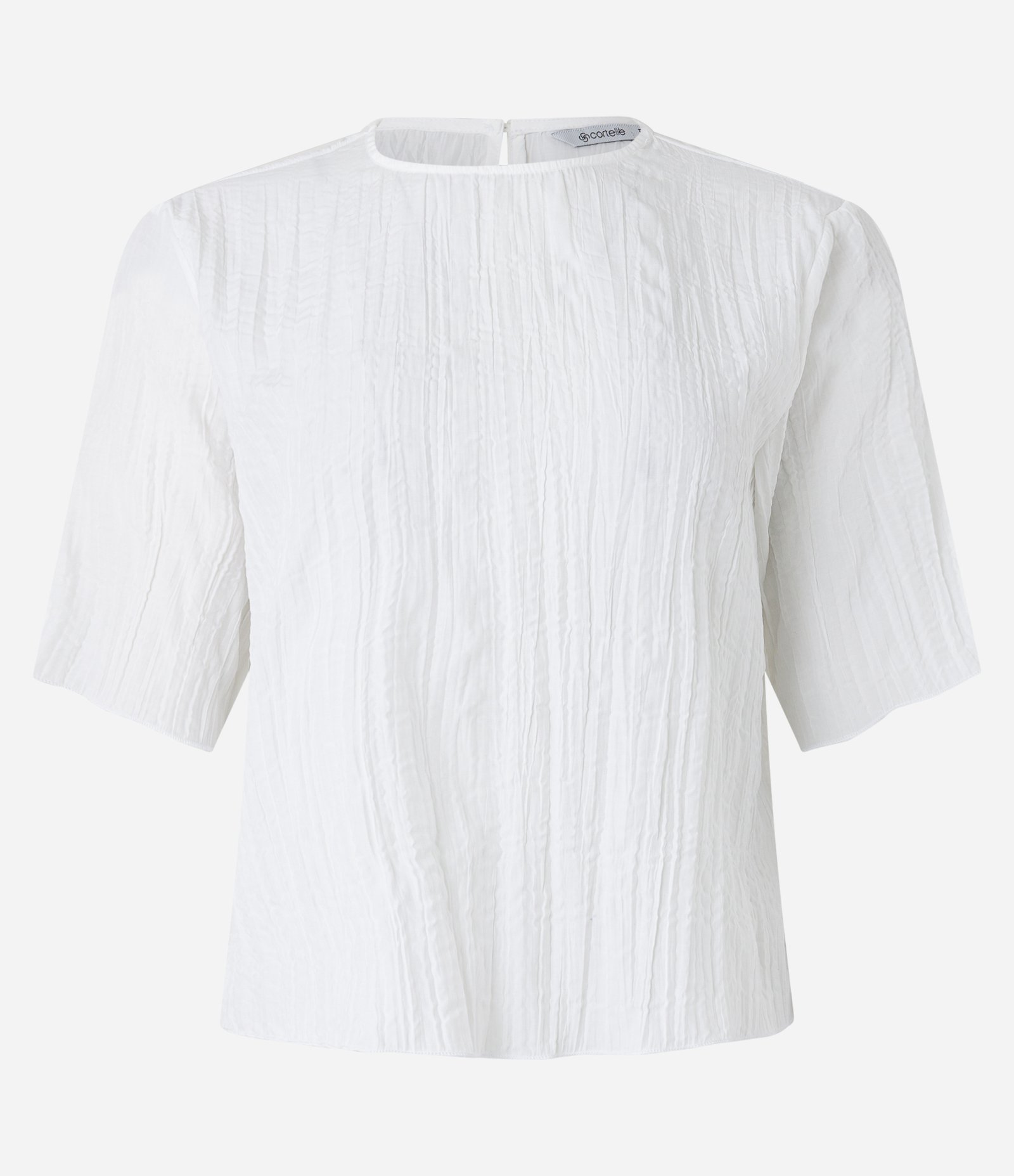 Blusa Acetinada com Efeito Airflow Branco Neve 6