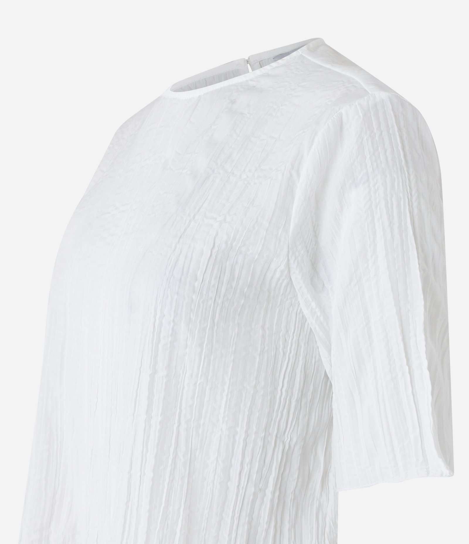 Blusa Acetinada com Efeito Airflow Branco Neve 7