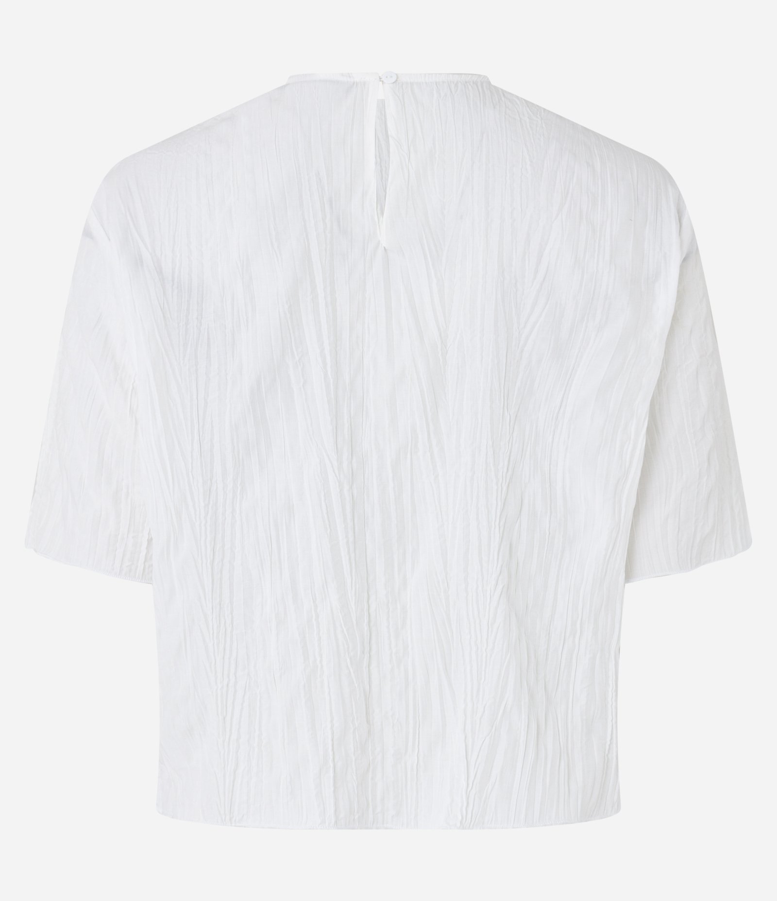 Blusa Acetinada com Efeito Airflow Branco Neve 8