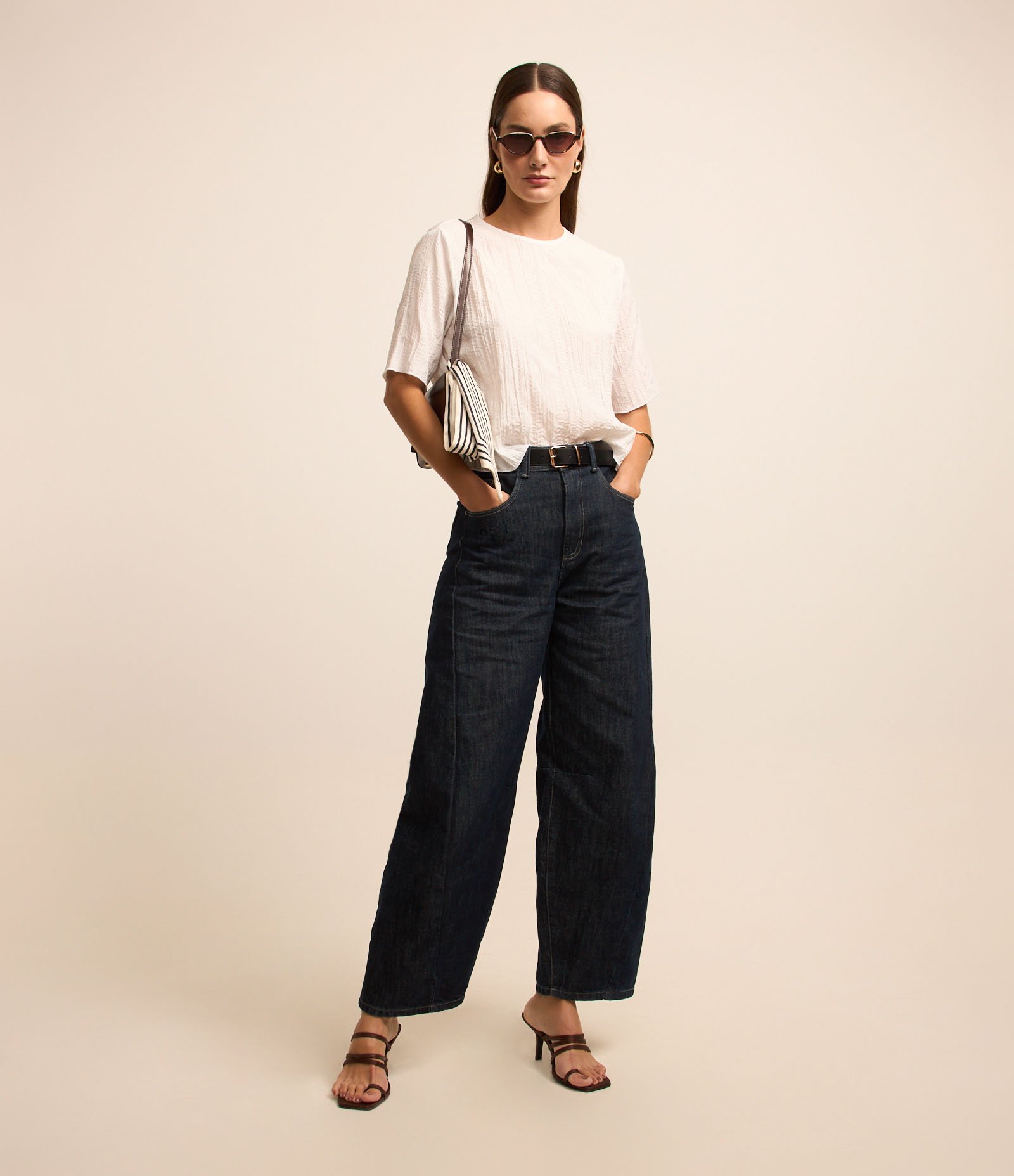 Blusa Acetinada com Efeito Airflow Branco Neve 2