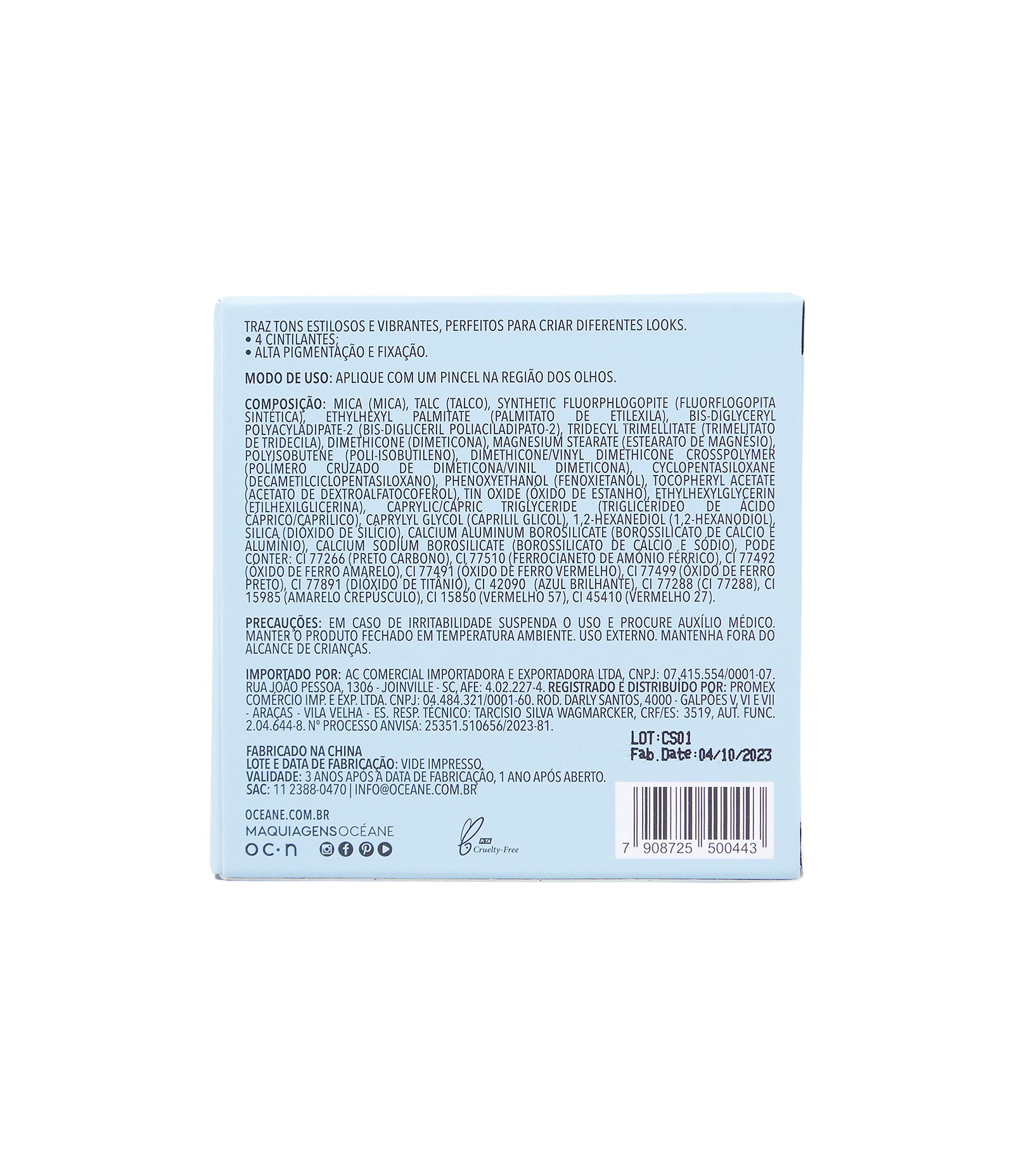 Paleta de Sombras 4 Eyeshadow Palette Cosmic Oceane Edition 4 5G Multicores 2