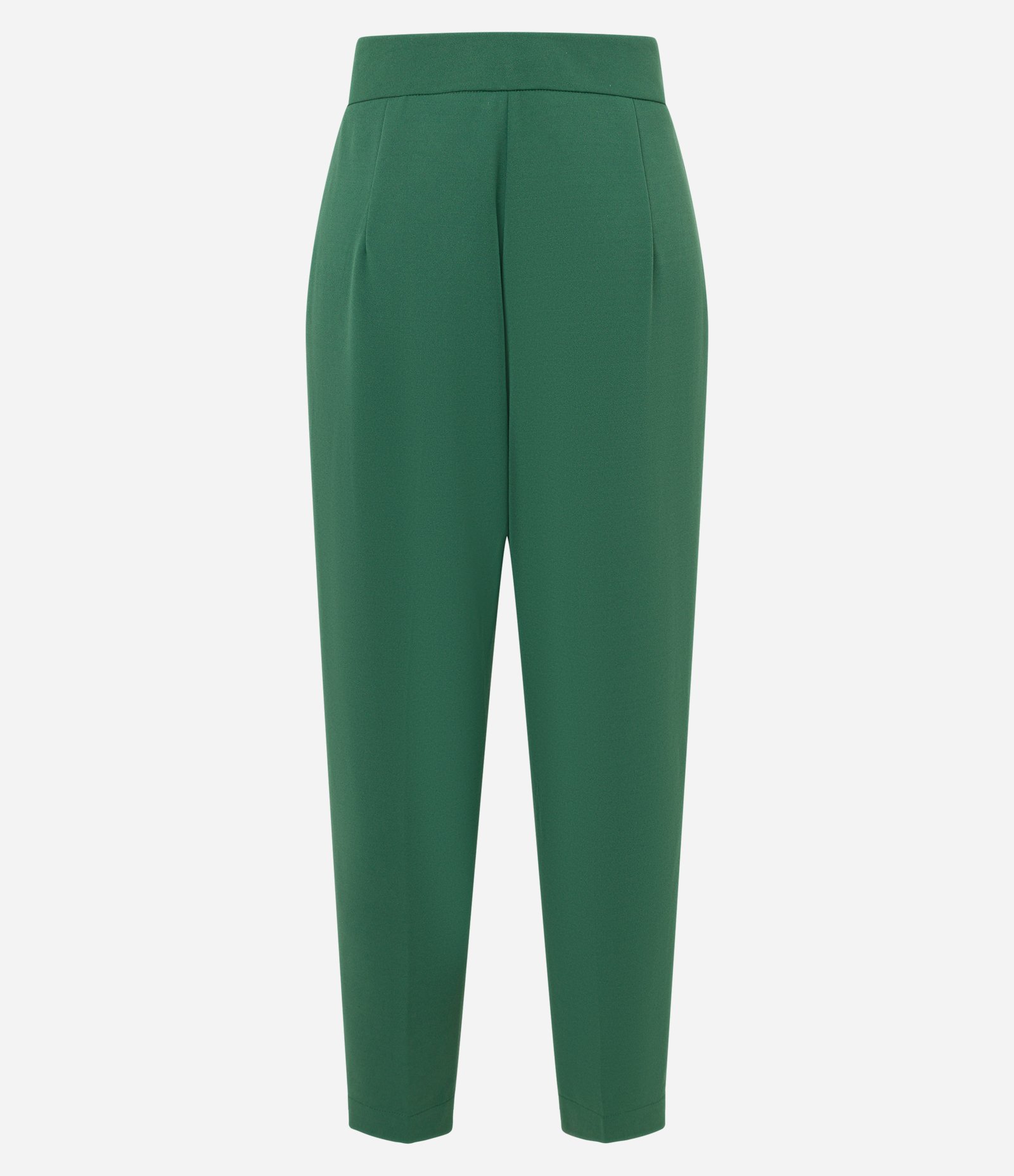 Calça Cenoura em Crepe com Pregas Verde 5