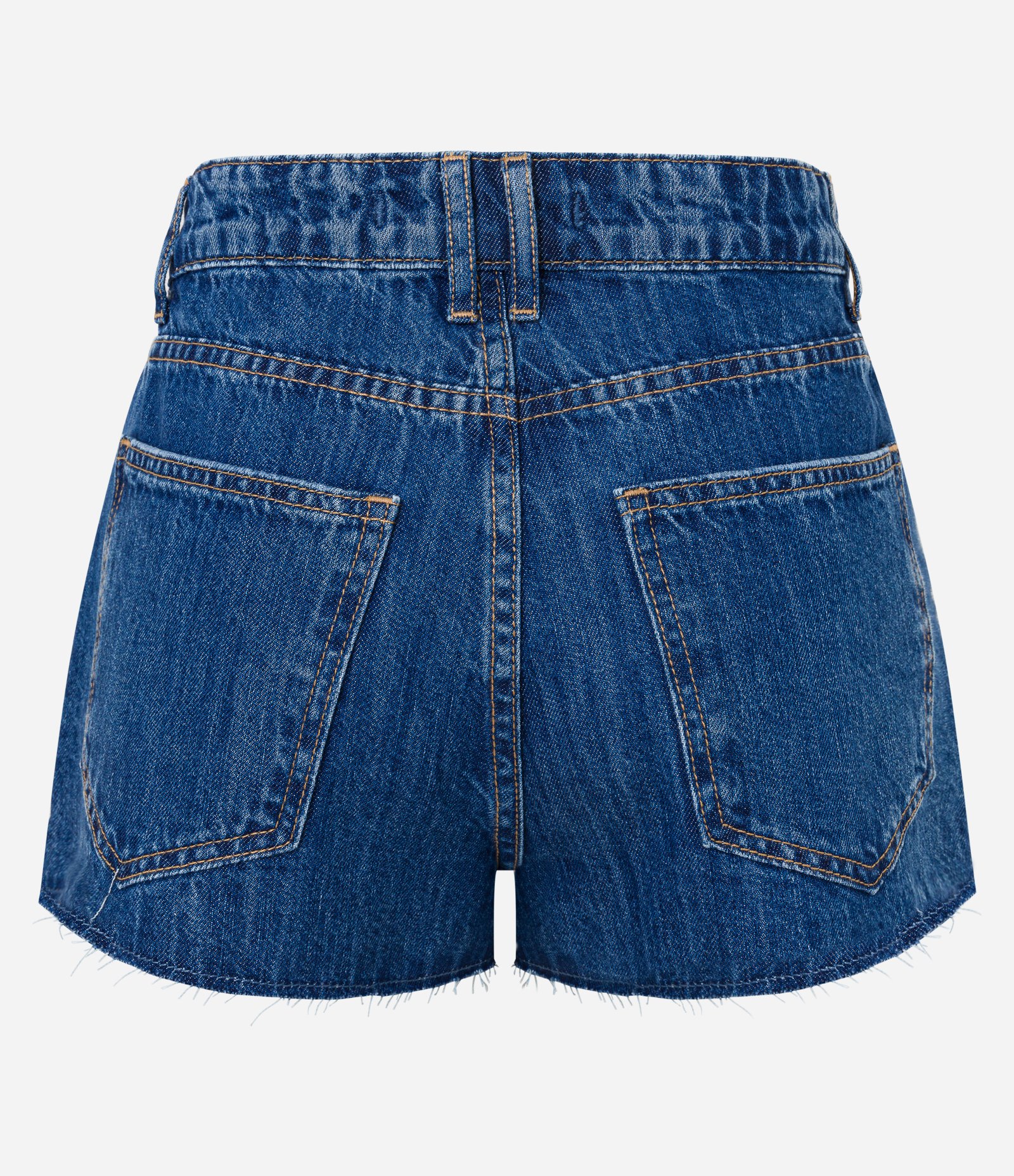 Short Cintura Alta em Jeans com Bordado Amor Tropical Azul 7