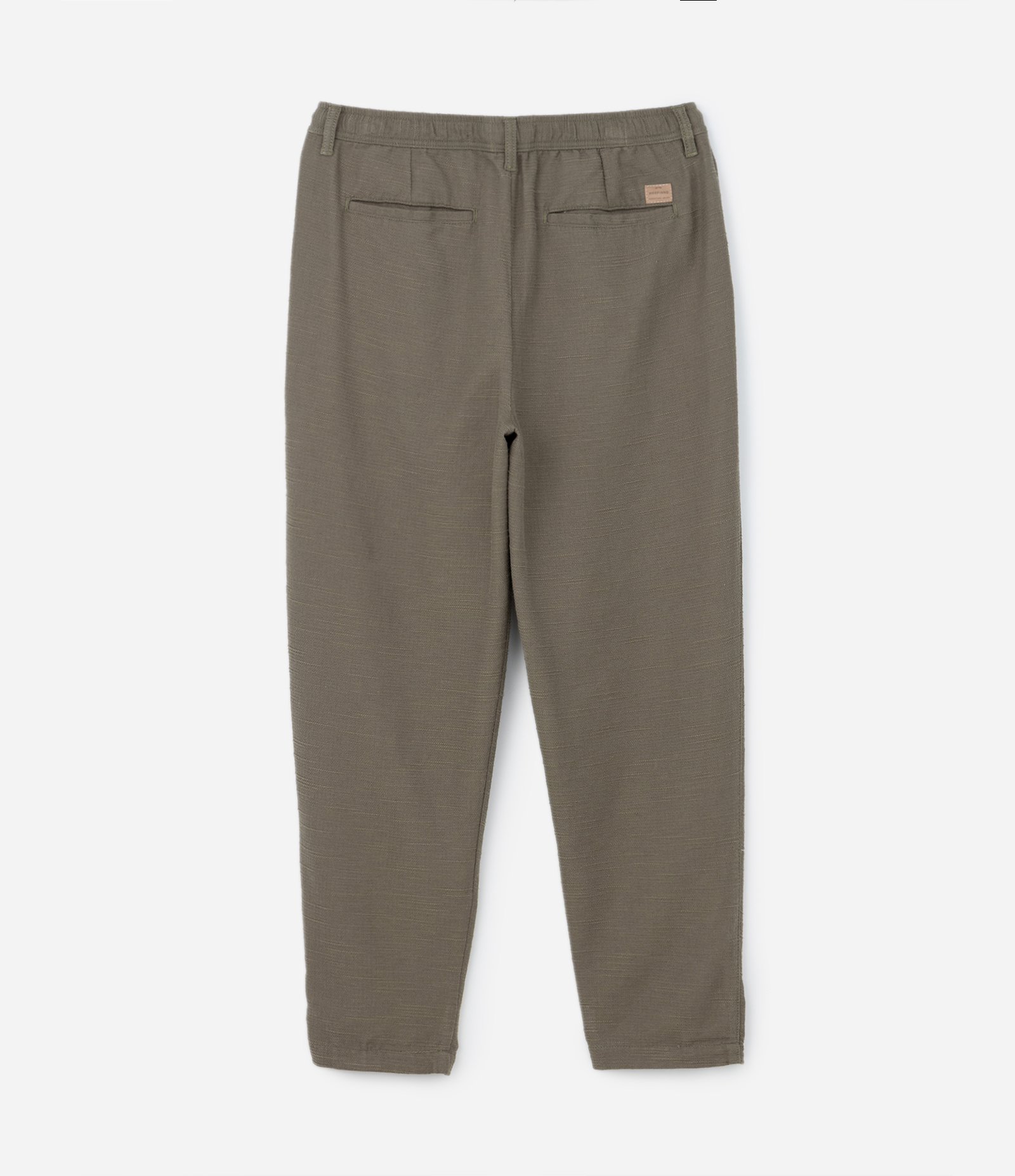 Calça Relaxed em Algodão com Textura Verde Oliva 2