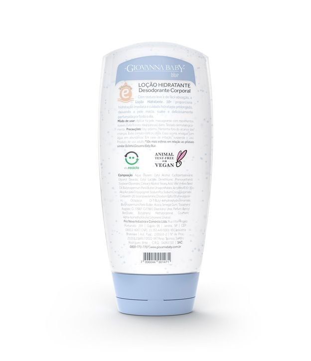 Loção Hidratante Desodorante Corporal 10+  Giovanna Baby Blue 200ml