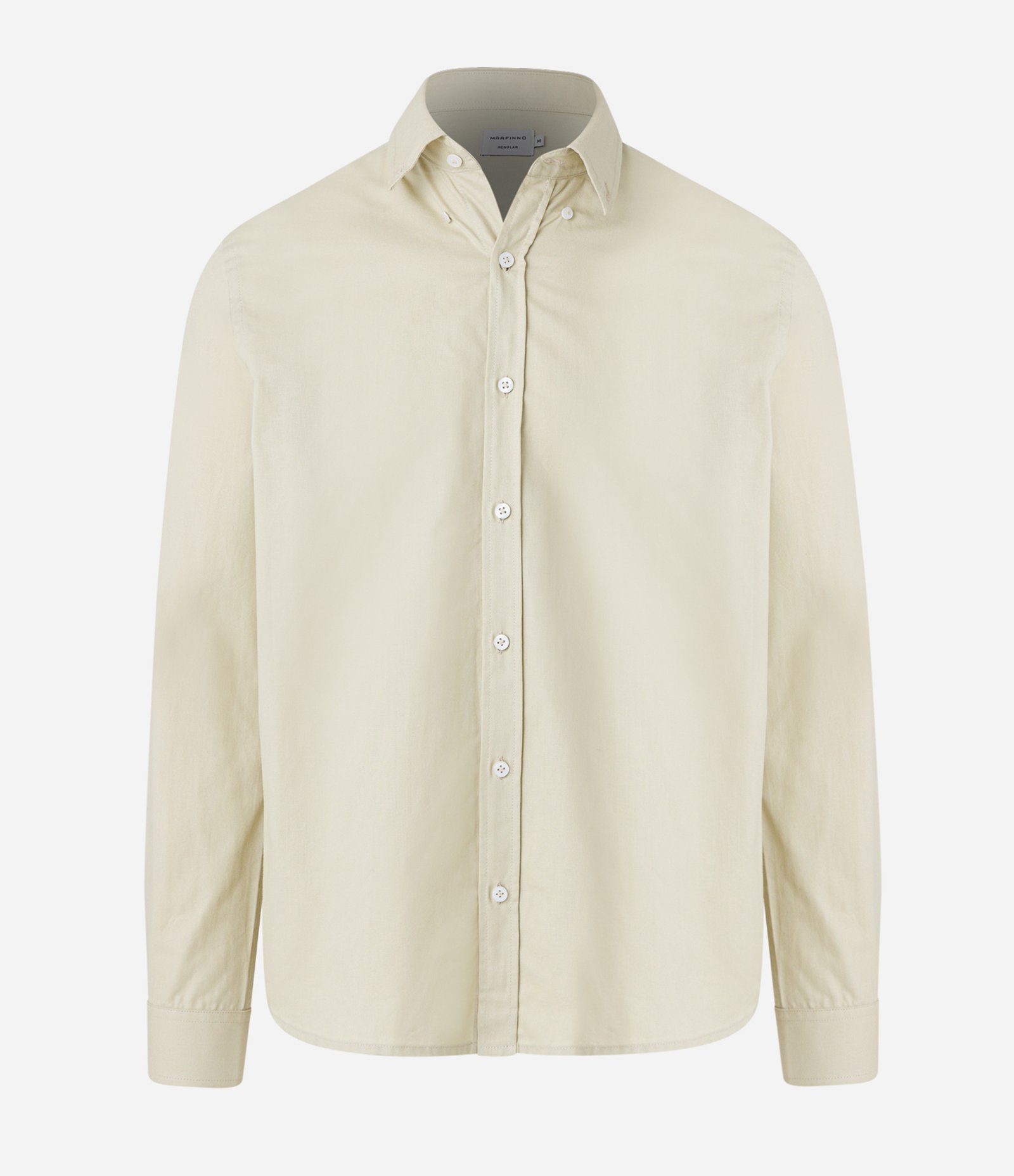 Camisa em Oxford com Abotoamento Frontal Verde Claro 1