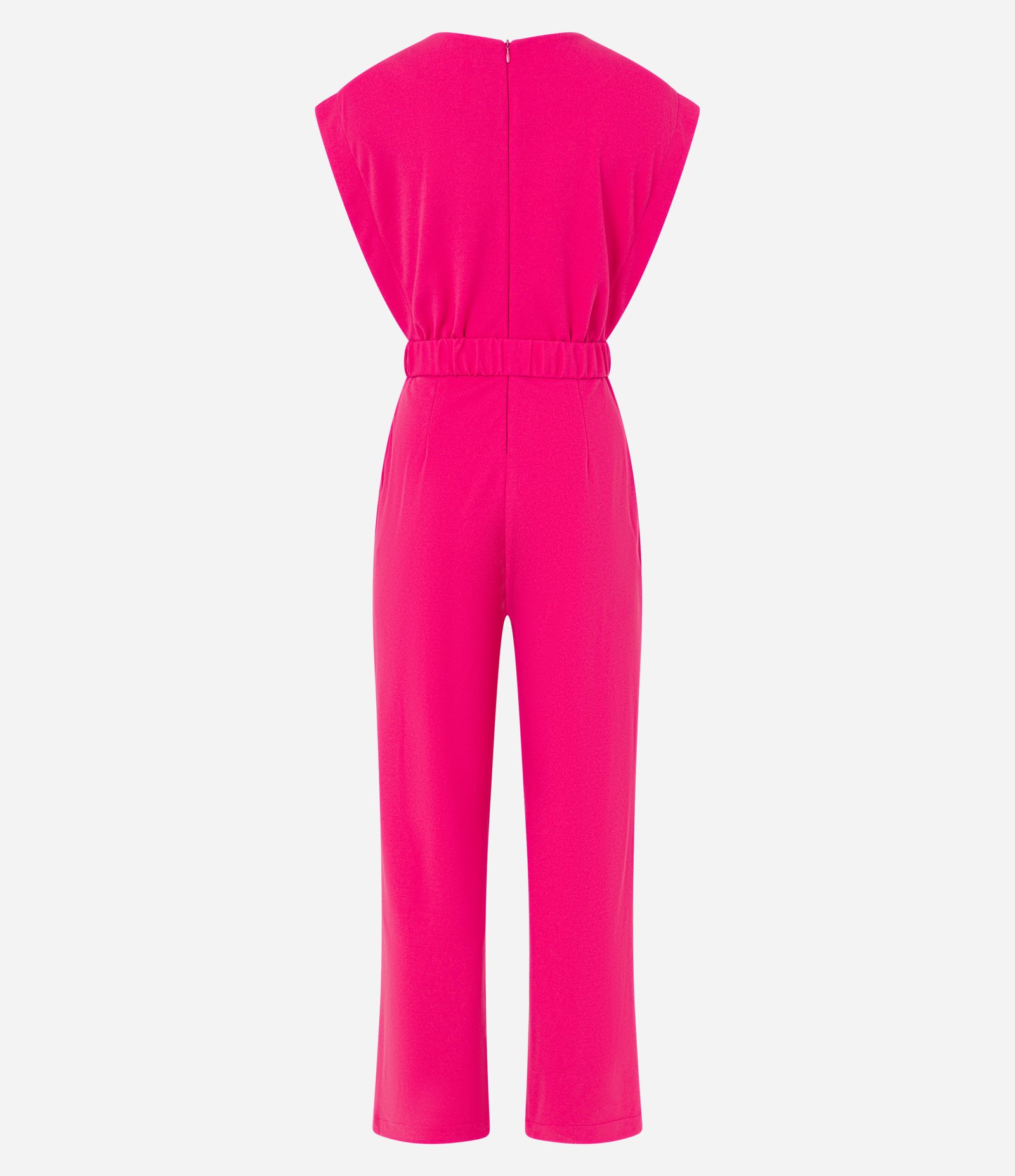 Macacão em Crepe com Fechamento em Zíper nas Costas e Cinto Rosa 7