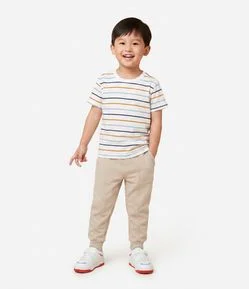 Calça Infantil em Modal com Recortes e Bolsos - Tam 1 a 6 Anos