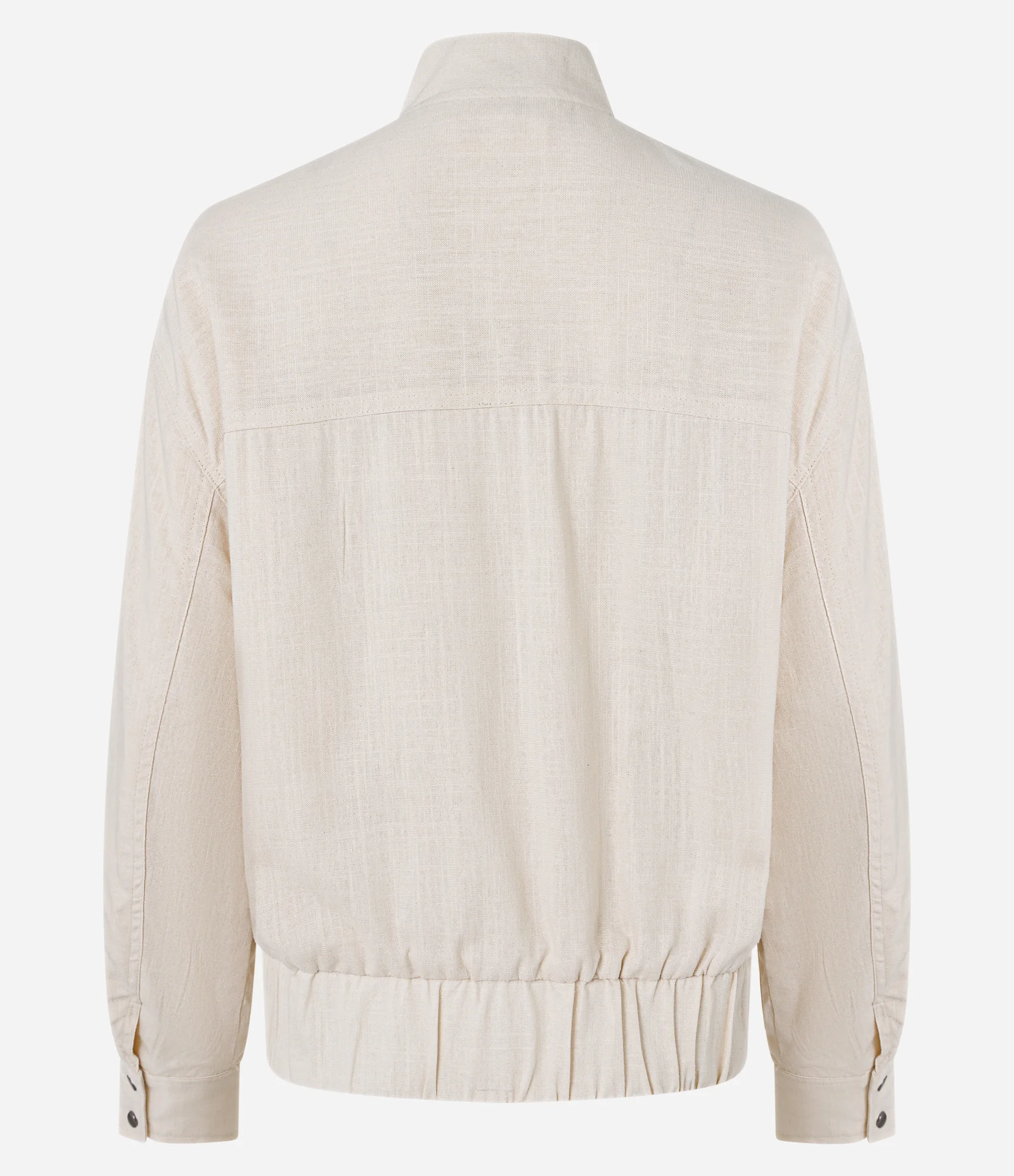 Jaqueta Bomber em Viscolinho com Bolsos Frontais Branco 2