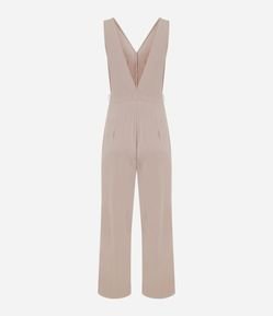 Macacão Pantalona em Viscose com Decote Transpassado